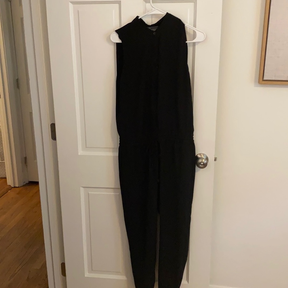 Vince black tapered leg jumpsuit size 6